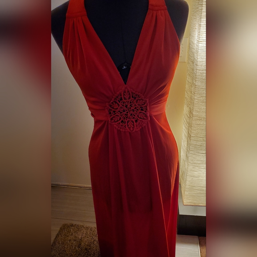 Vintage Act I Red Polyester 70s Dress - Picture 5 of 8